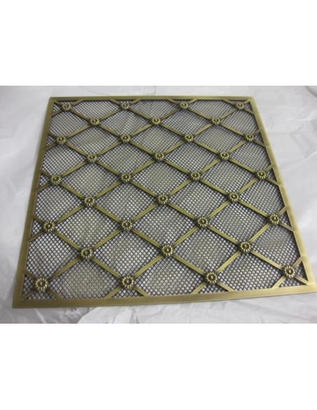 GRIGLIA con rete e rosette in ferro