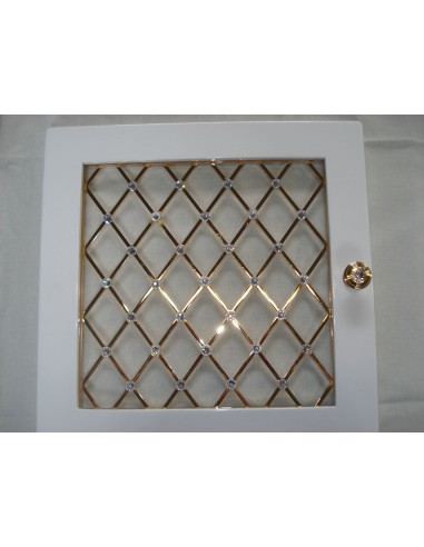 GRIGLIA con rete e rosette in ferro