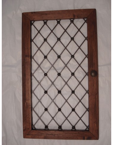 GRIGLIA con rete e rosette in ferro