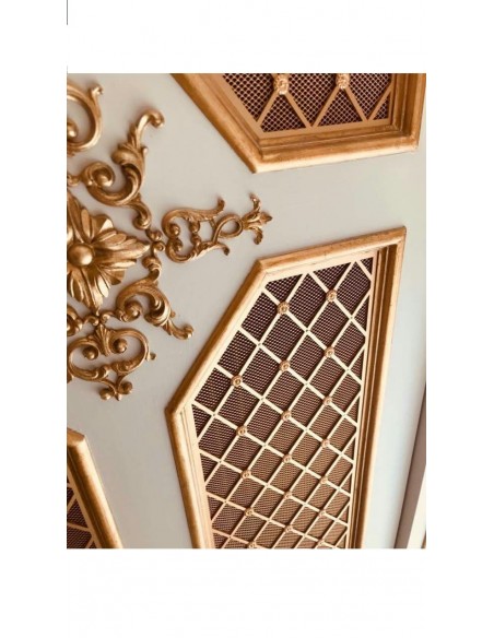 GRIGLIA con rete e rosette in ferro